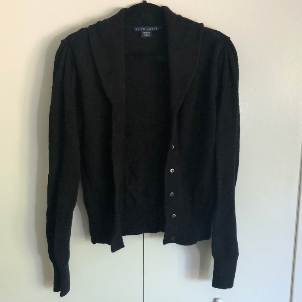 Black Ralph Lauren Knit Cardigan